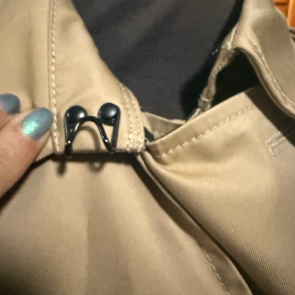 Coach NY Tan Double-Breasted Trench Coat Leopard-Print Lining Womens M Belted - Picture 10 of 15